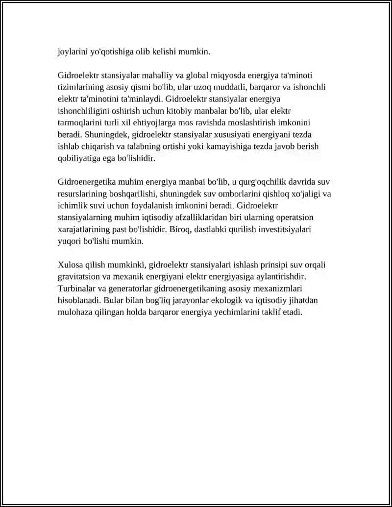 GIDROELEKTR STANSIYALAR 4