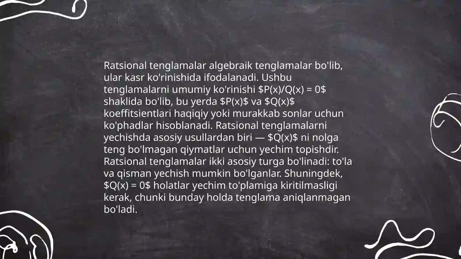 Ratsional tenglamalar 4