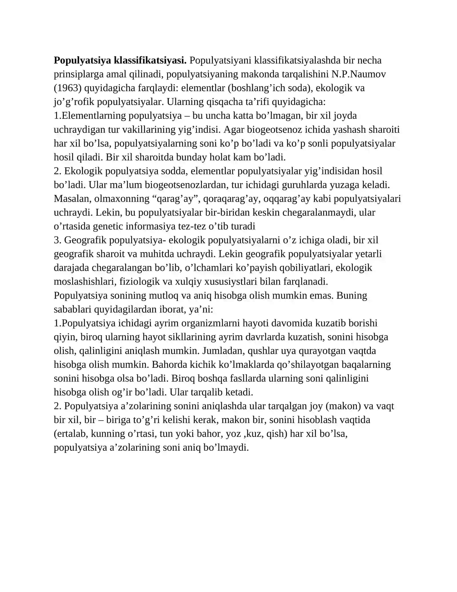 Populyatsiyalar genetik tarkibi dinamikasining omillari 4