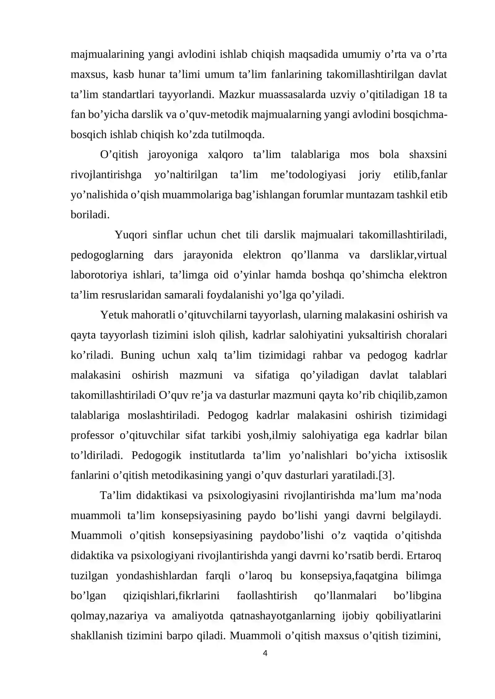 “Kationlarni analitik guruxlar bo’yicha tasnifi” mavzusini o’qitishning nazariy asoslari 4