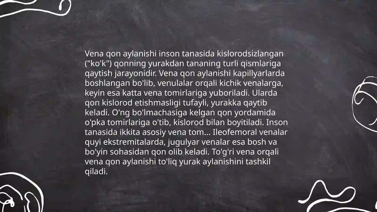 VENA TIZIMINING FUNKSIONAL ANATOMIYASI LIMFA VA EMON QISMINING FUNKSIONAL ANATOMIYASI 4