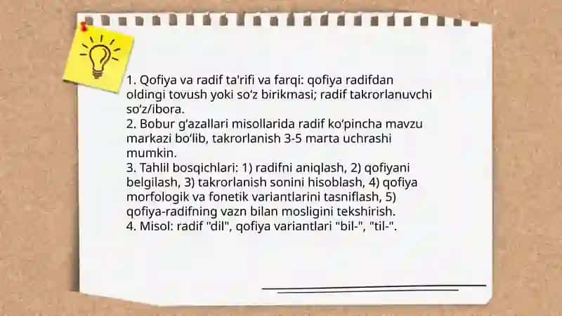 Gʻazal tahlili mezonlari 4