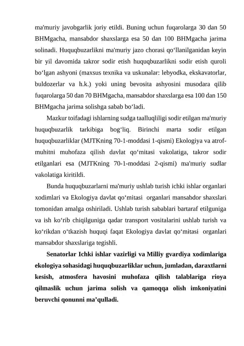 Yer osti bilan bog‘liq huquqbuzarliklar uchun ma’muriy javobgarlik 4