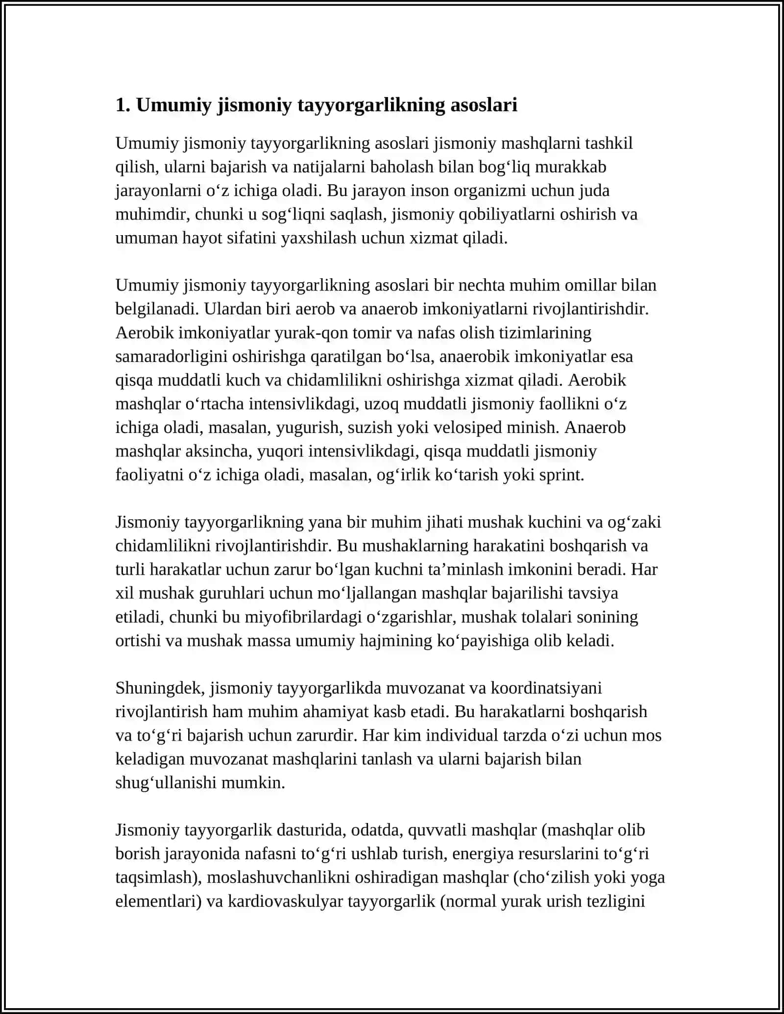 UMUMIY JISMONIY TAYYORGARLIK VA YENGIL ATLETIKA MAXSUS MASHQLARI 4