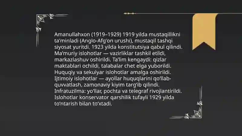 Afgʻoniston 1918-1945 yillarda 4