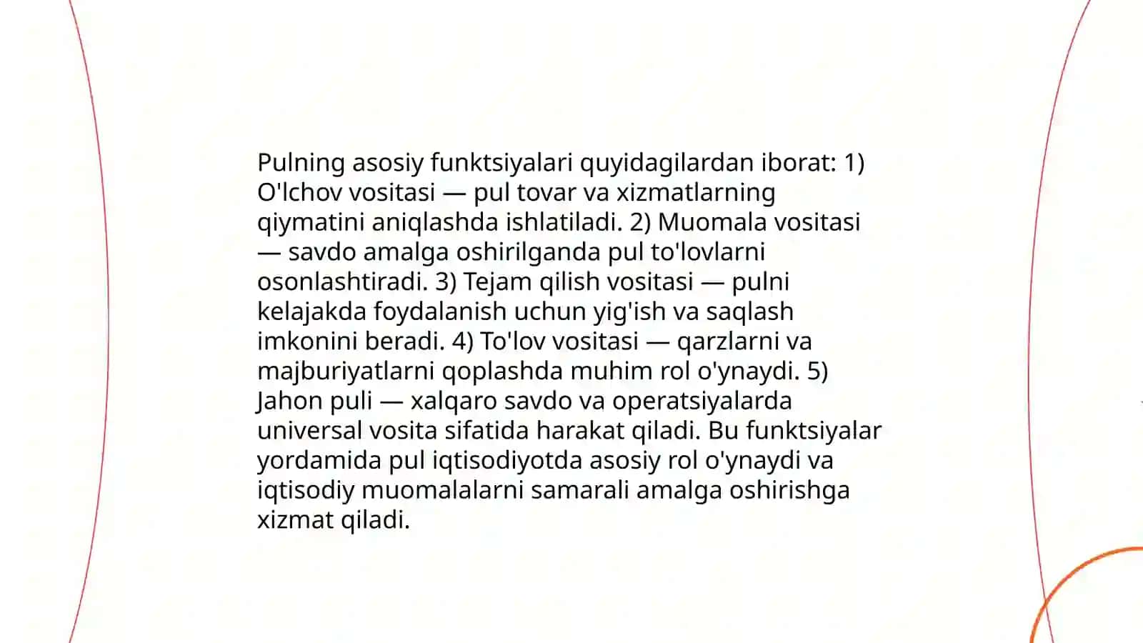 Nima uchun pulning funktsiyalari iqtisodchi va mutaxassislar tomonidan turlicha talqin etiladi 4