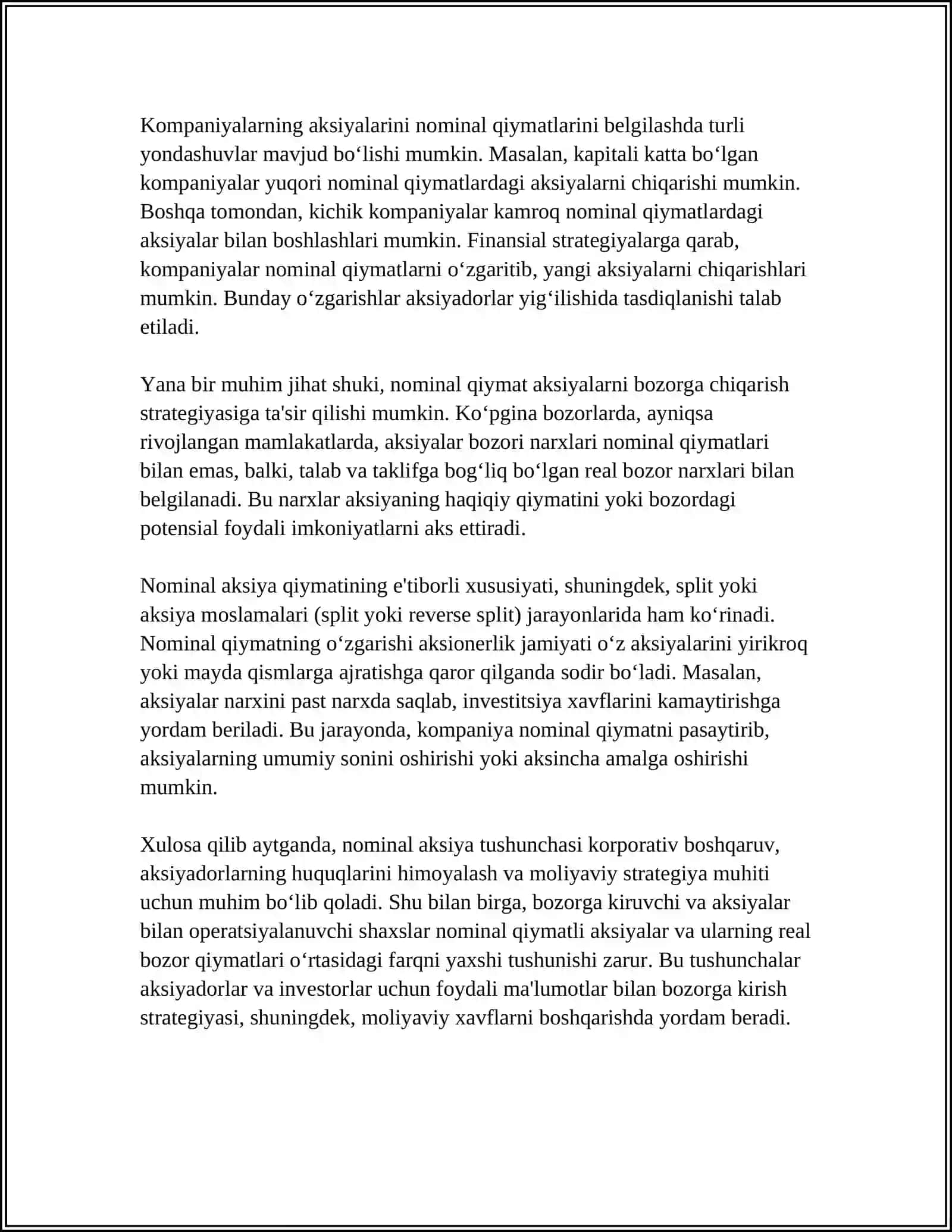 AKSIYALARNING NOMINAL VA SOTIB OLISH HISOBI 4
