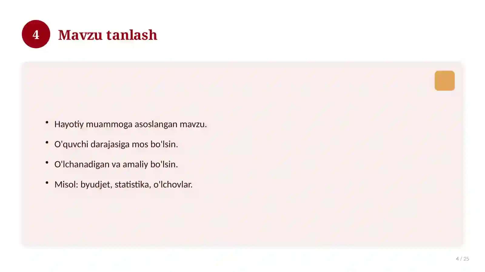 Matematika fanidan 9-sinf loyiha ishi 4