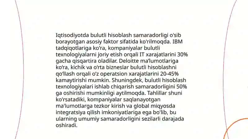 Iqtisodiyotda bulutli texnologiyalardan foydalanish xususiyatlari 4