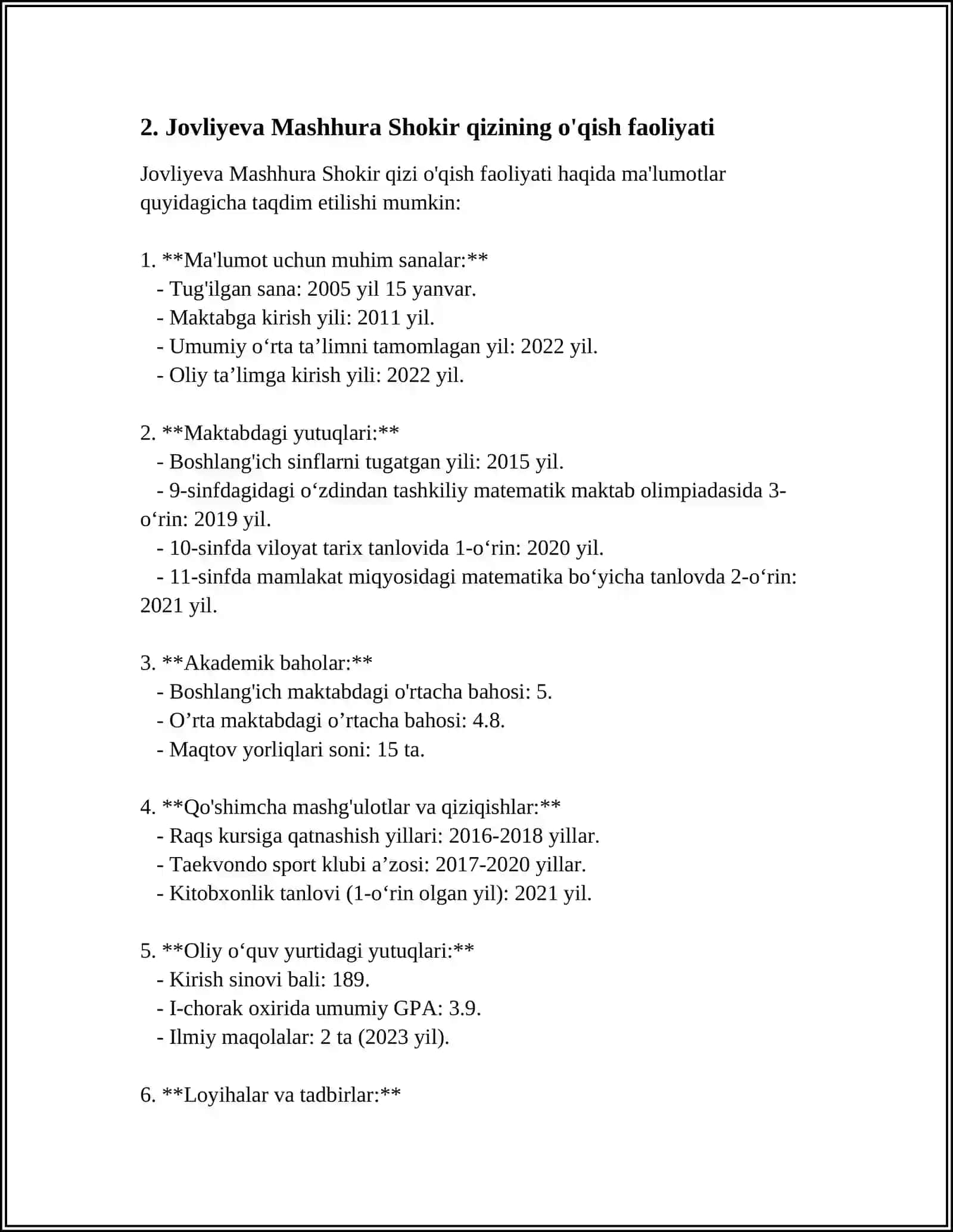 JOVLIYEVA MASHHURA SHOKIR QIZI - 1-KURS 8-24-GURUH 4