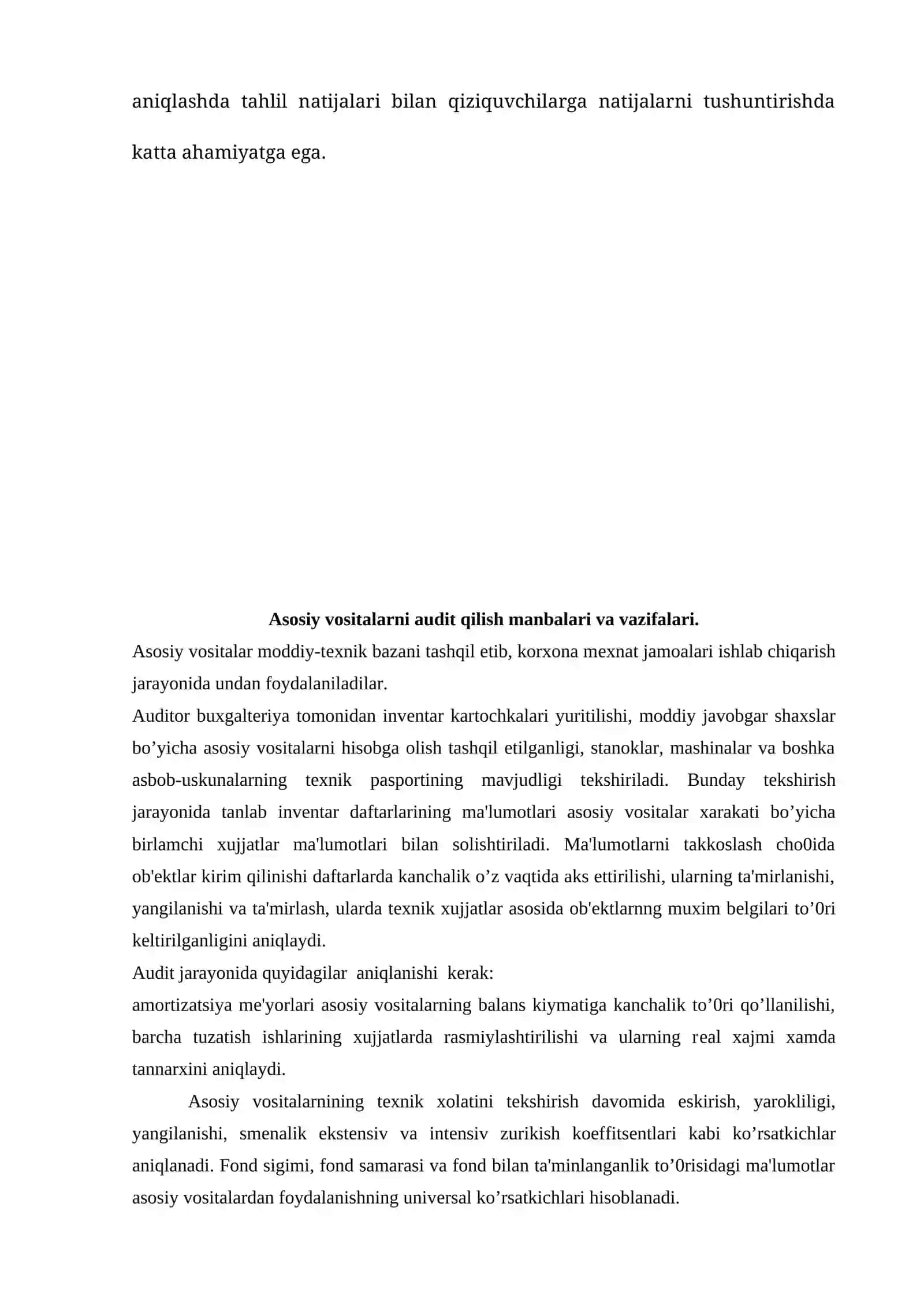 Asosiy vositalar va nomoddiy aktivlar hisobining auditi 4