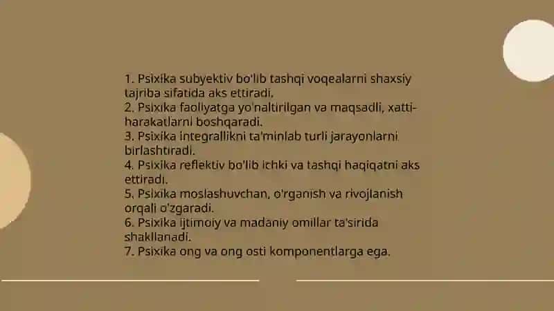 Psixika tushunchasi, psixikaning tuzilishi 4