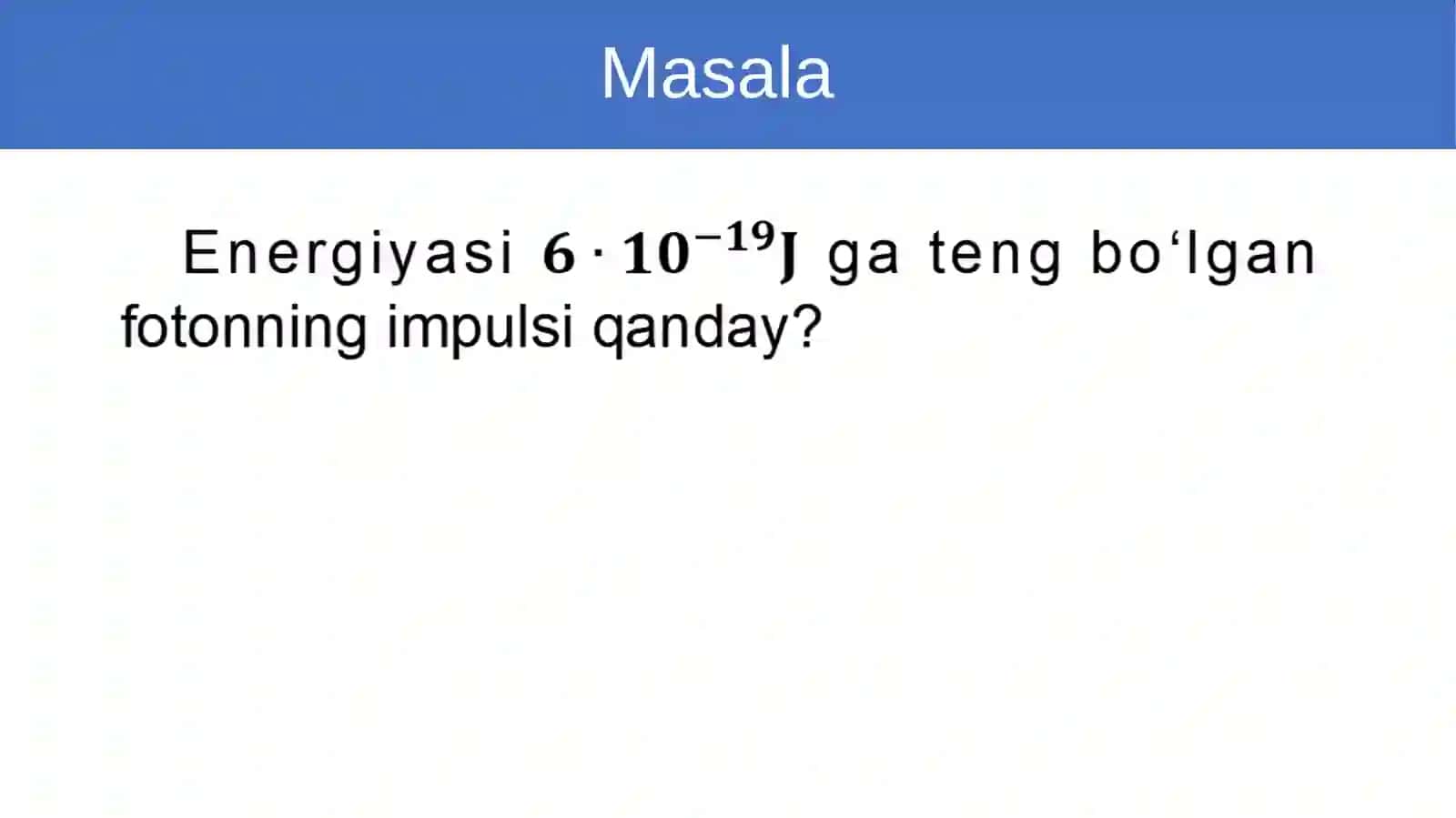Masalalar yechish 4