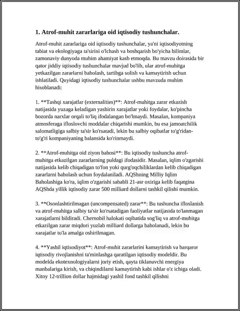 ATROF MUHIT ZARARLANISHINING IQTISODIY BAHOLANISHI 4