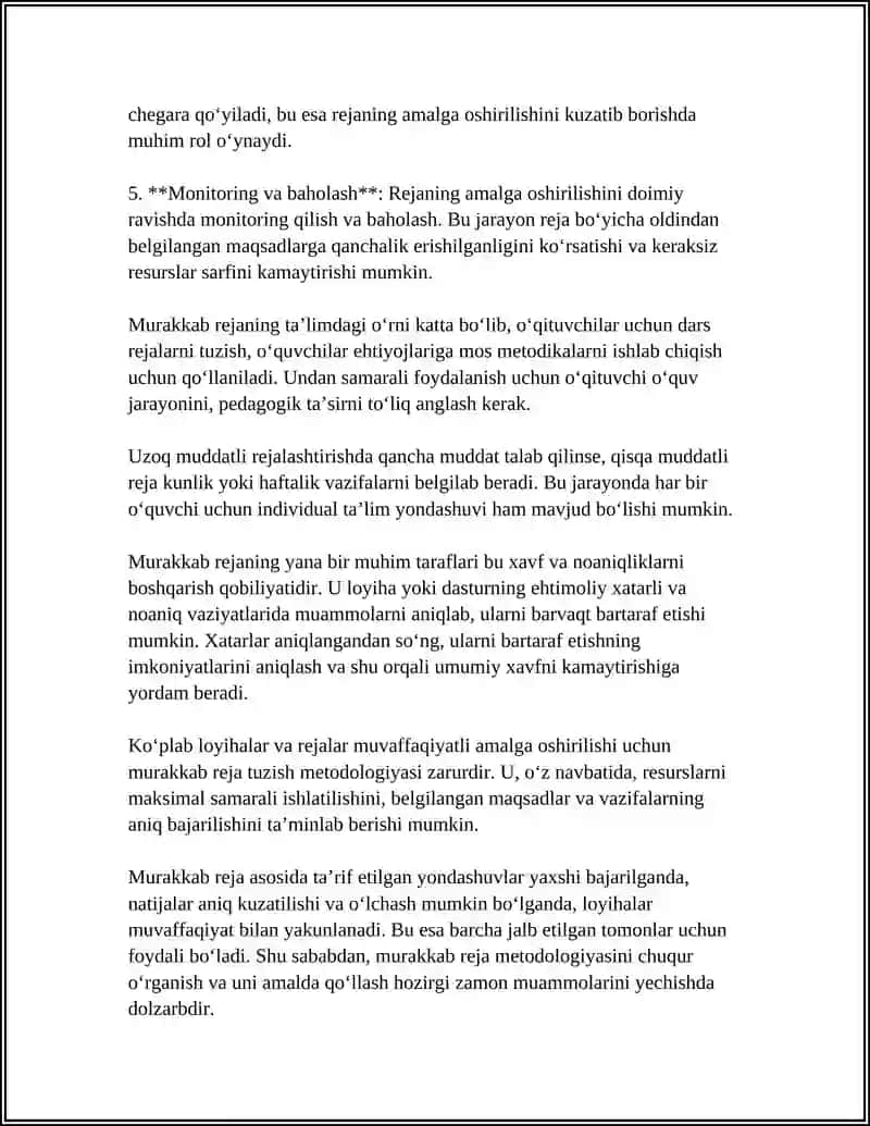 MURAKKAB REJA ASOSIDA 4