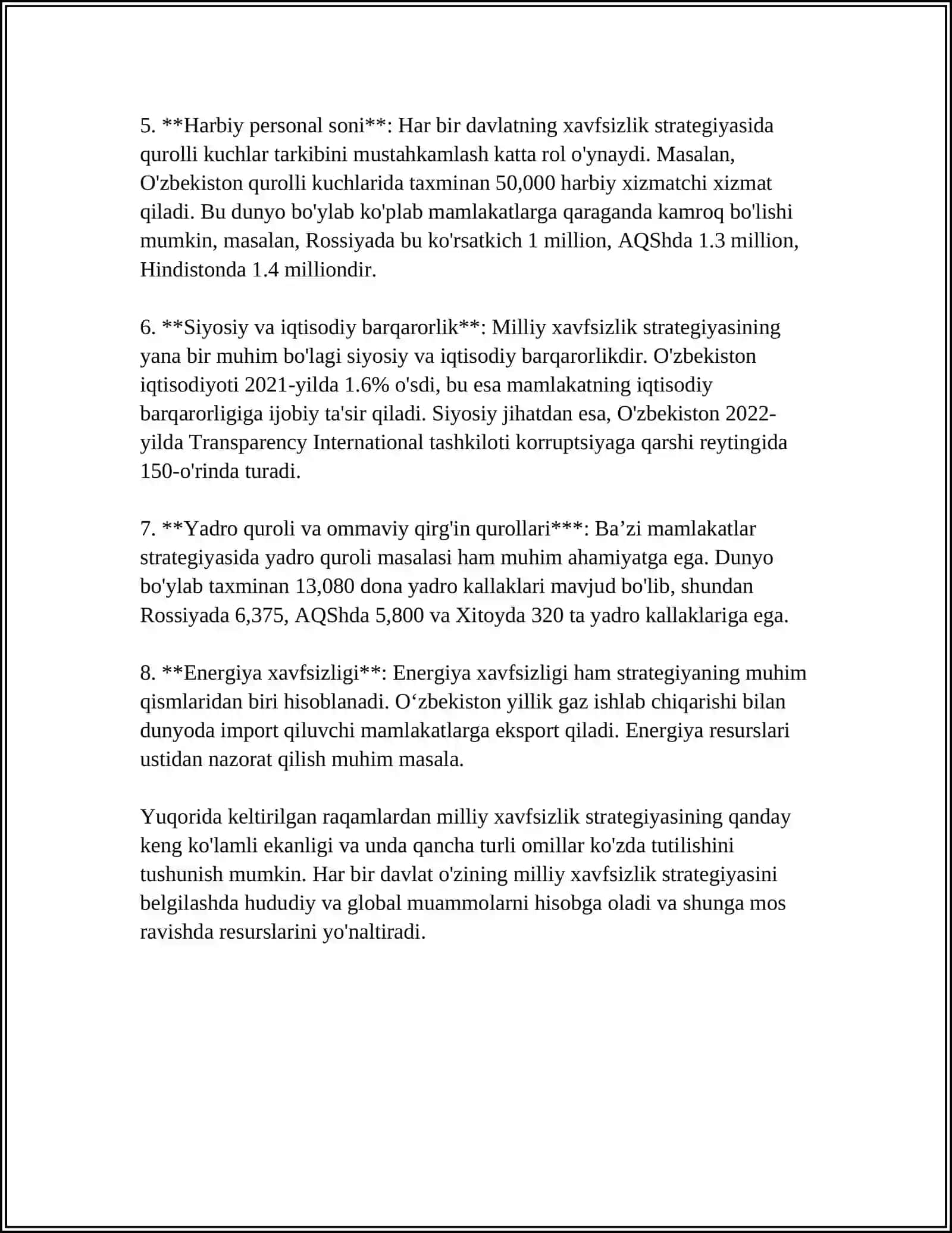 MAMLAKATNING SUVERENITETI VA XAVFSIZLIGINI KAFOLATLI TA'MINLASH 4