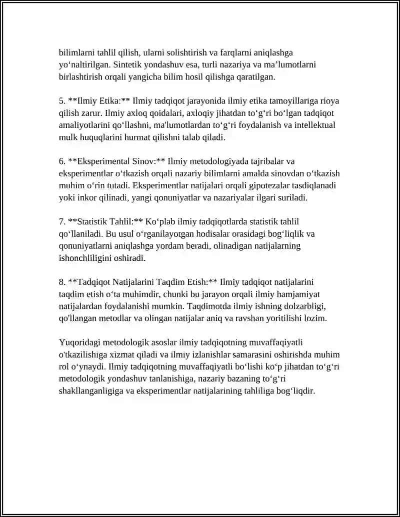 ILMIY TADQIQOT METODOLOGIYASI VA TEXNIKASI 4