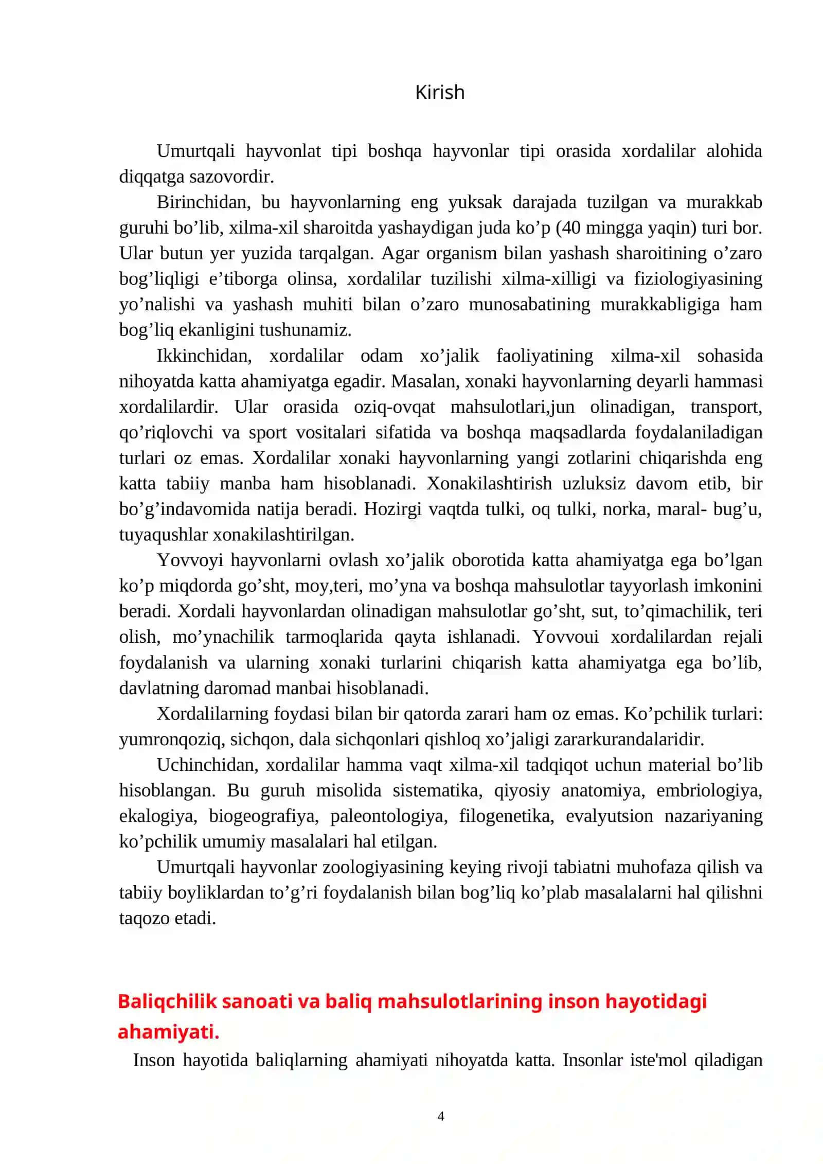 Umurtqali hayvonlarning inson xo’jaligidagi ahamiyati 4