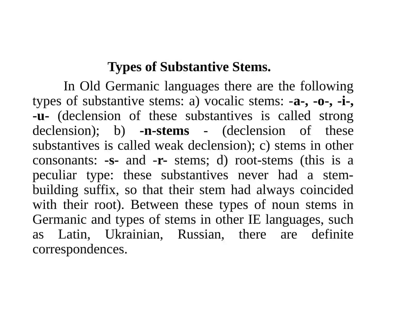 Grammatical features of Germanic Languages 4