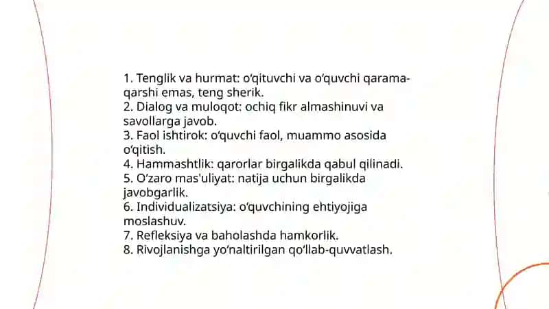Hamkorlik pedagogikasining kontseptual g‘oyalari 4