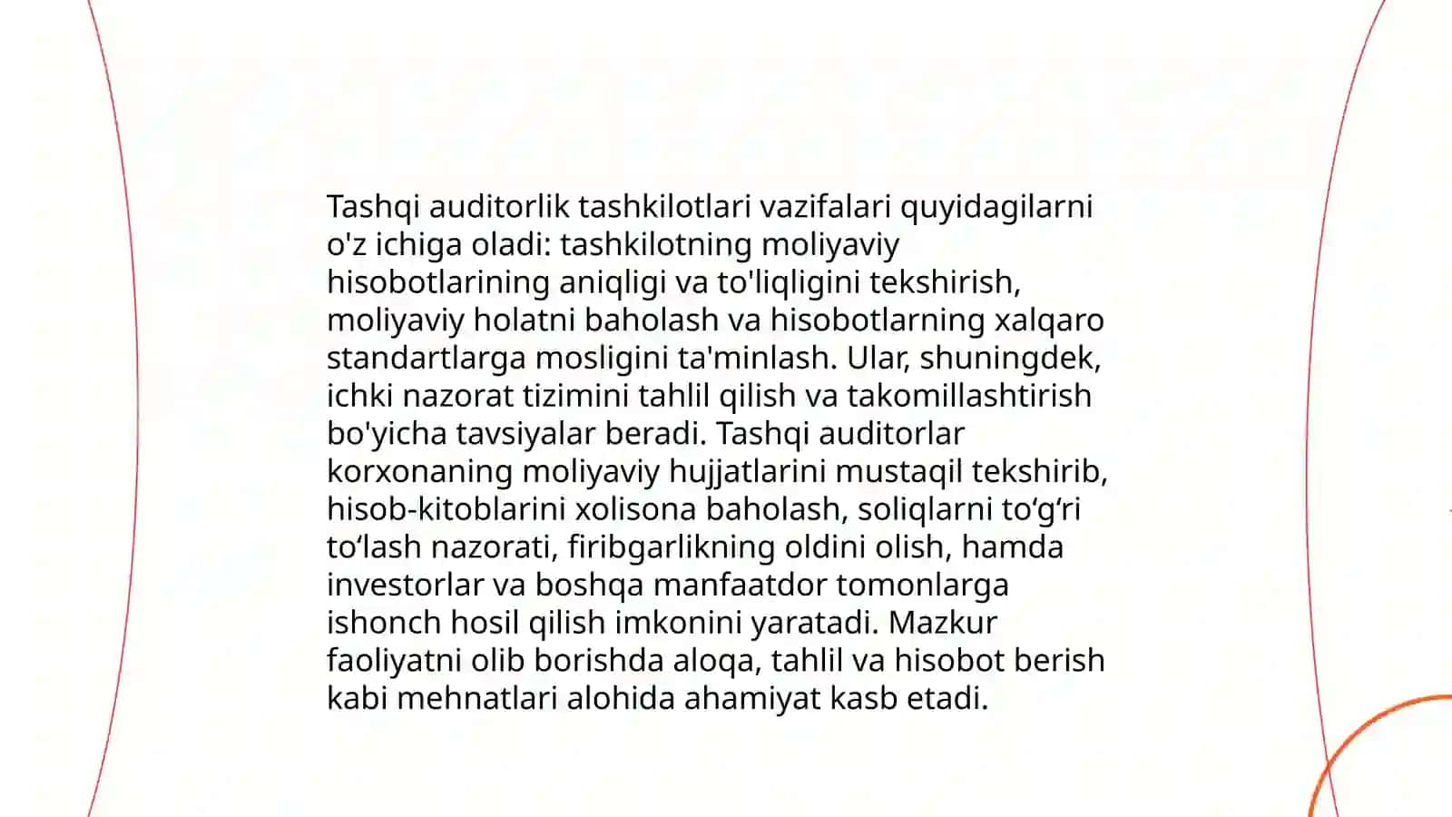 Auditorlik tashkiloti va audittorlarning mustaqilligi 4