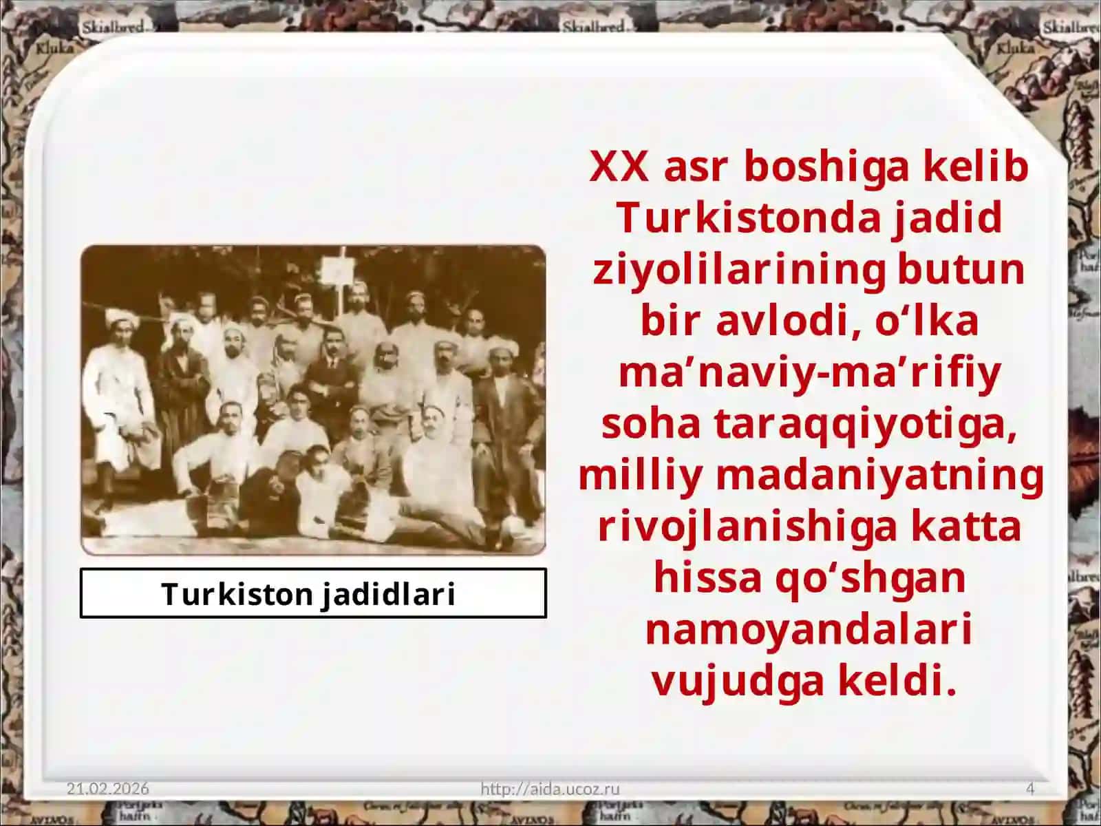 Jadidchilik harakati namoyandalari va ularning faoliyati 4