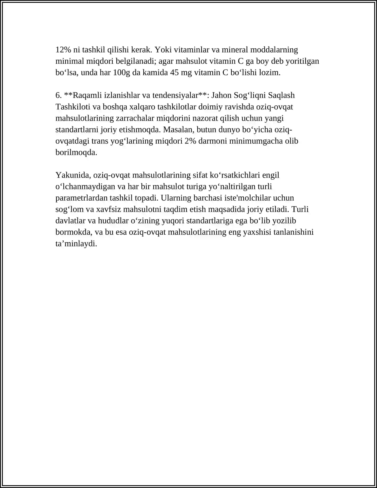 TUT BARGINING OZIQLIK SIFATINI ANIQLASH USULLARI 4