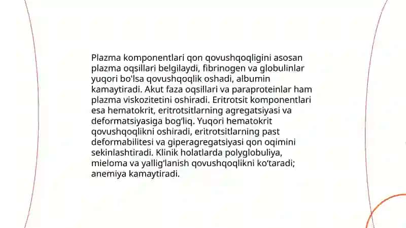 Biologik suyuqliklarning qovushqoqligi 4