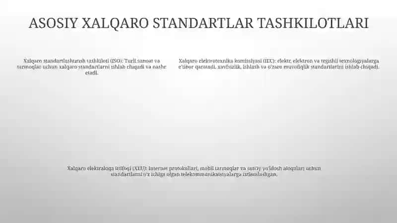 Xalqaro Standartlarni Qo‘llash va Joriy Etish 4