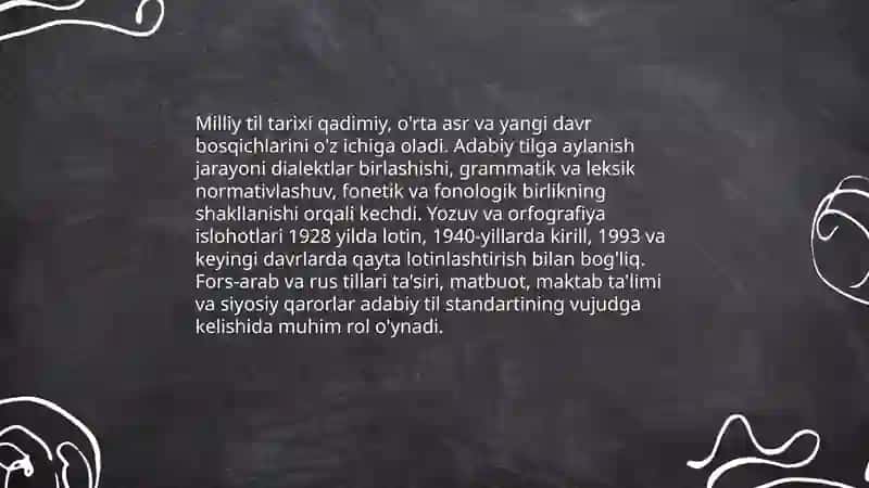 Milliy til va adabiy til. Fonetik va fonologik hodisalar 4