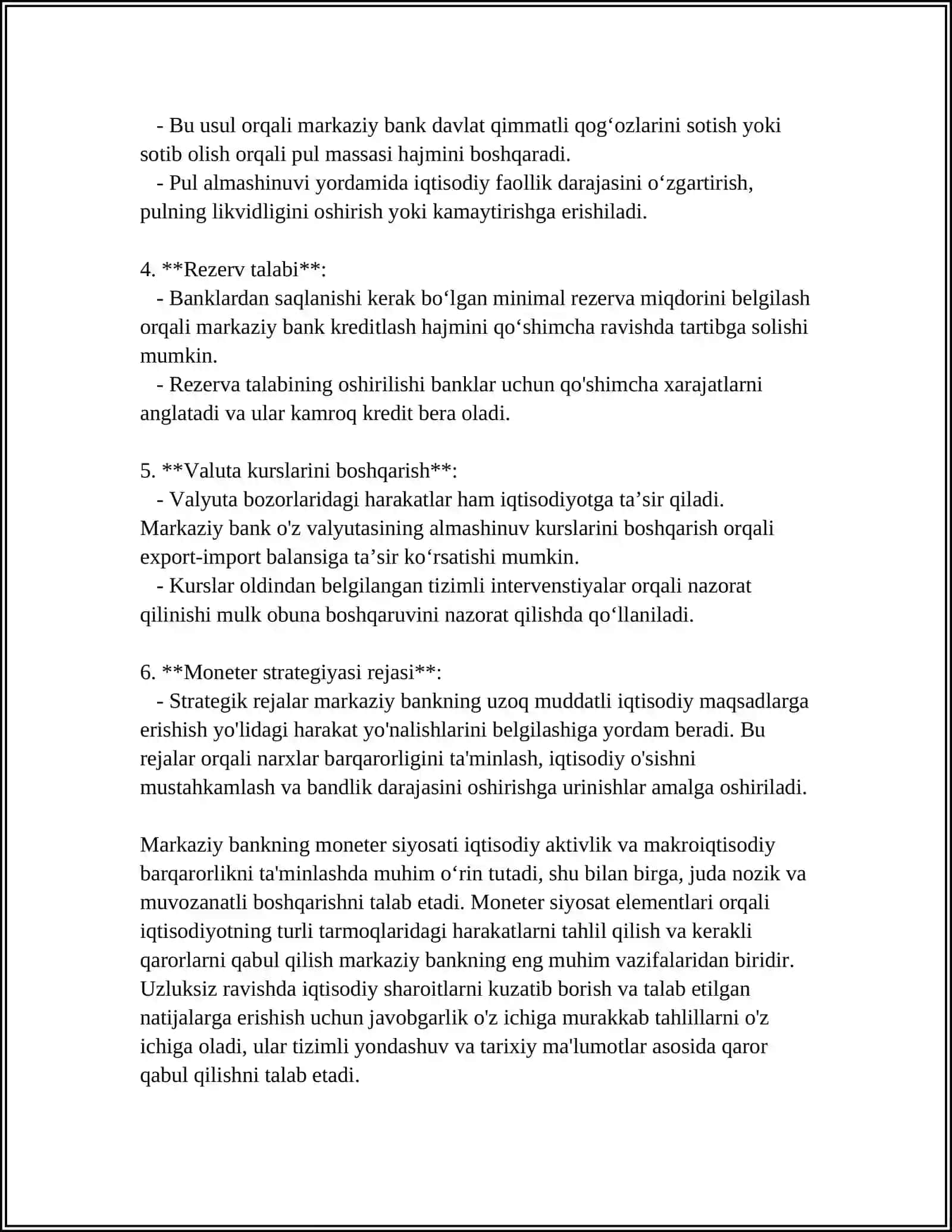 MAKROIQTISODIY BARQARORLIK TOMON YOʻL OLINISHI 4