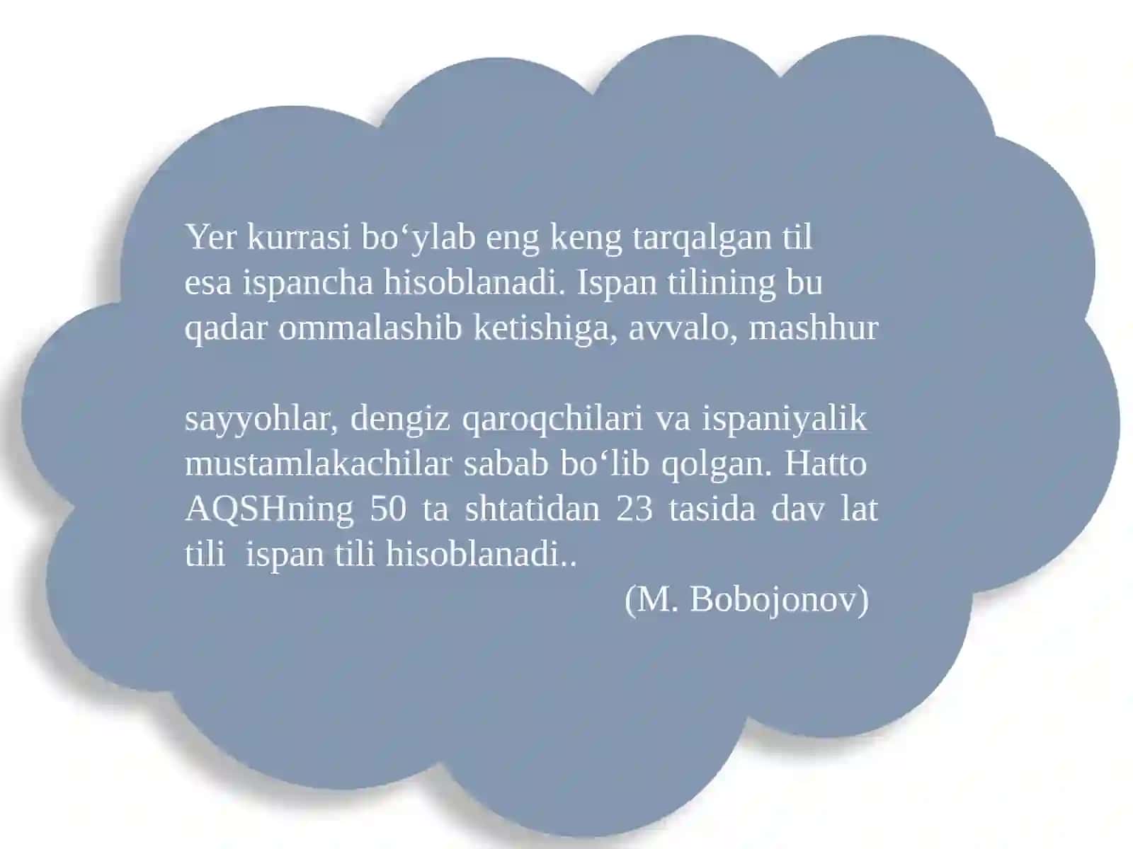 DUNYO TILLARI HAQIDA QIZIQARLI MA’LUMOTLAR 4