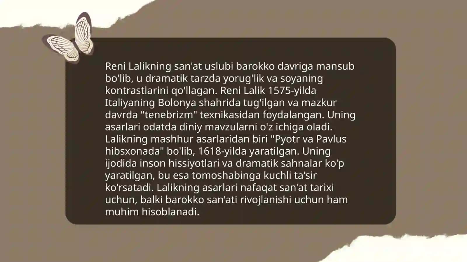 Reni Lalikning hayoti 4