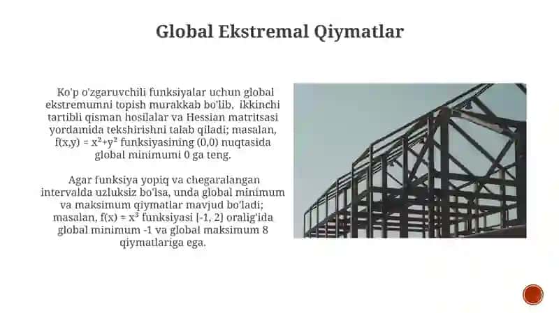 Funksiyaning maksimum va minimumini topishga oid qurilish masalalari 4
