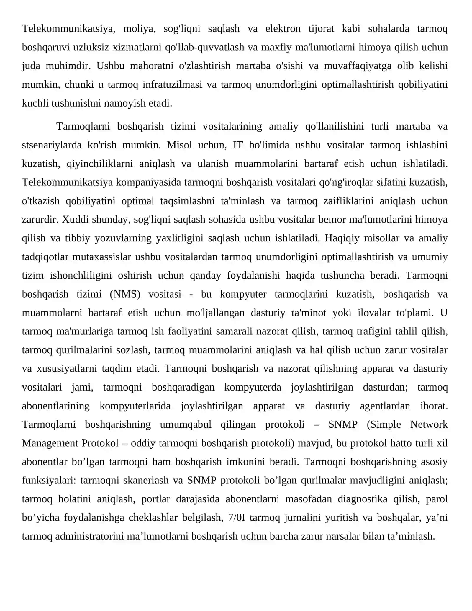 Telekommunikatsiya tarmoqlarini boshqarish protokollarining maqsadi va turlari. 4