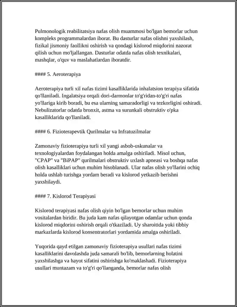 NAFAS TIZIMI KASALIKLARDA ZAMONAVIY REABLITATSIYA USULLARI 4