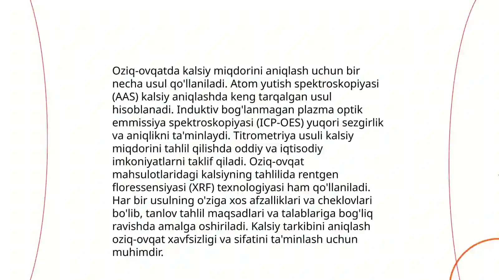 Oziq - ovqat tarkibidagi kalsiy va magniy tarkibini aniqlash 4