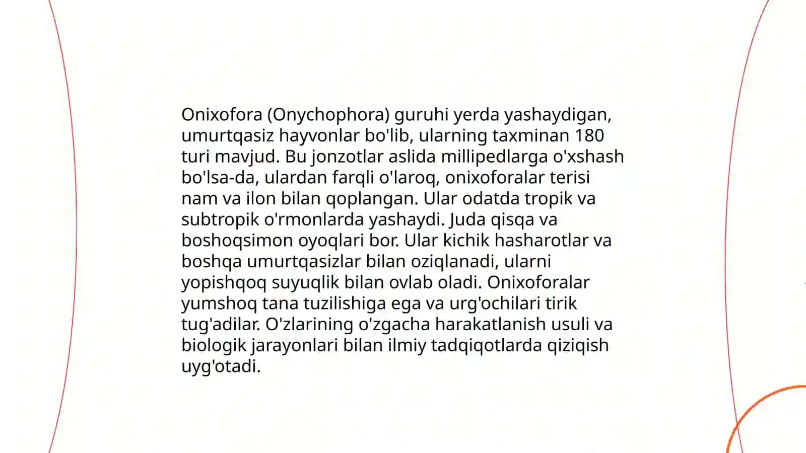Onychophora va Tardigarada Tiplari 4