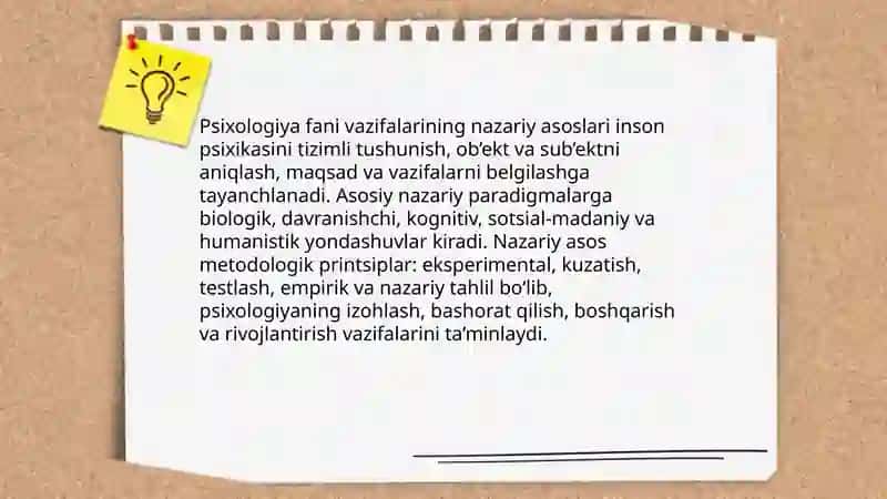 Psixologiya fani predmeti va vazifalari 4