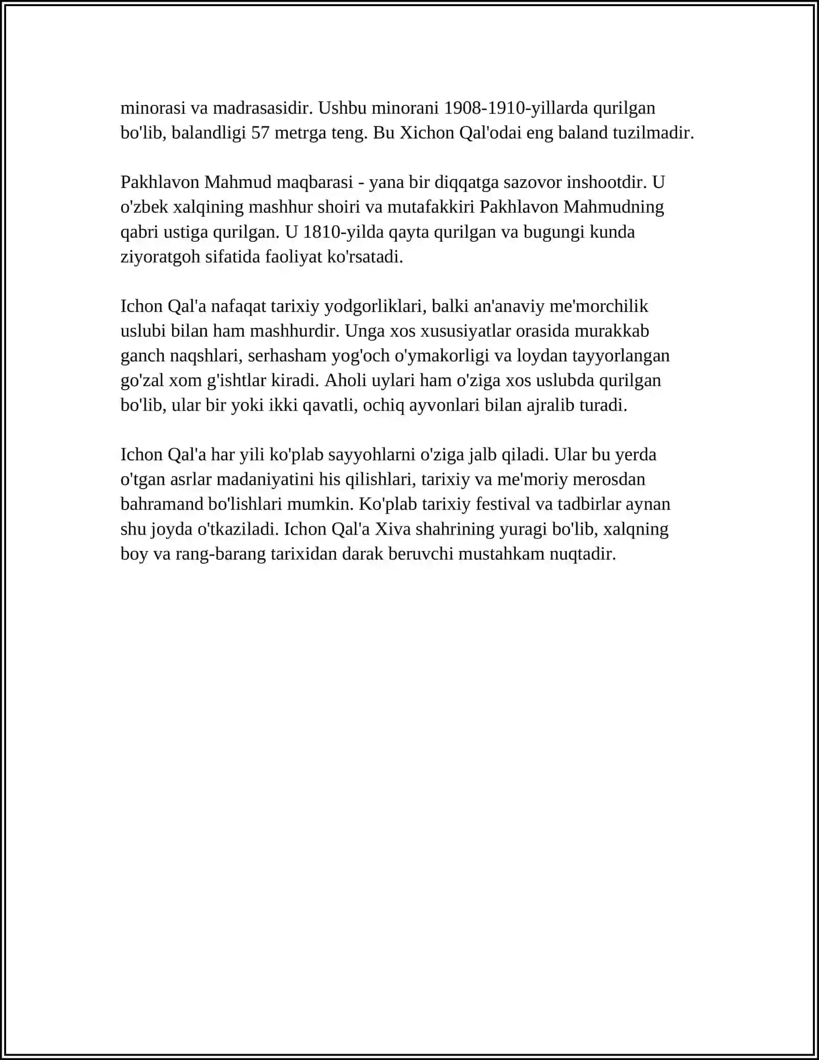 Ichan Qal'aning tarixi 4