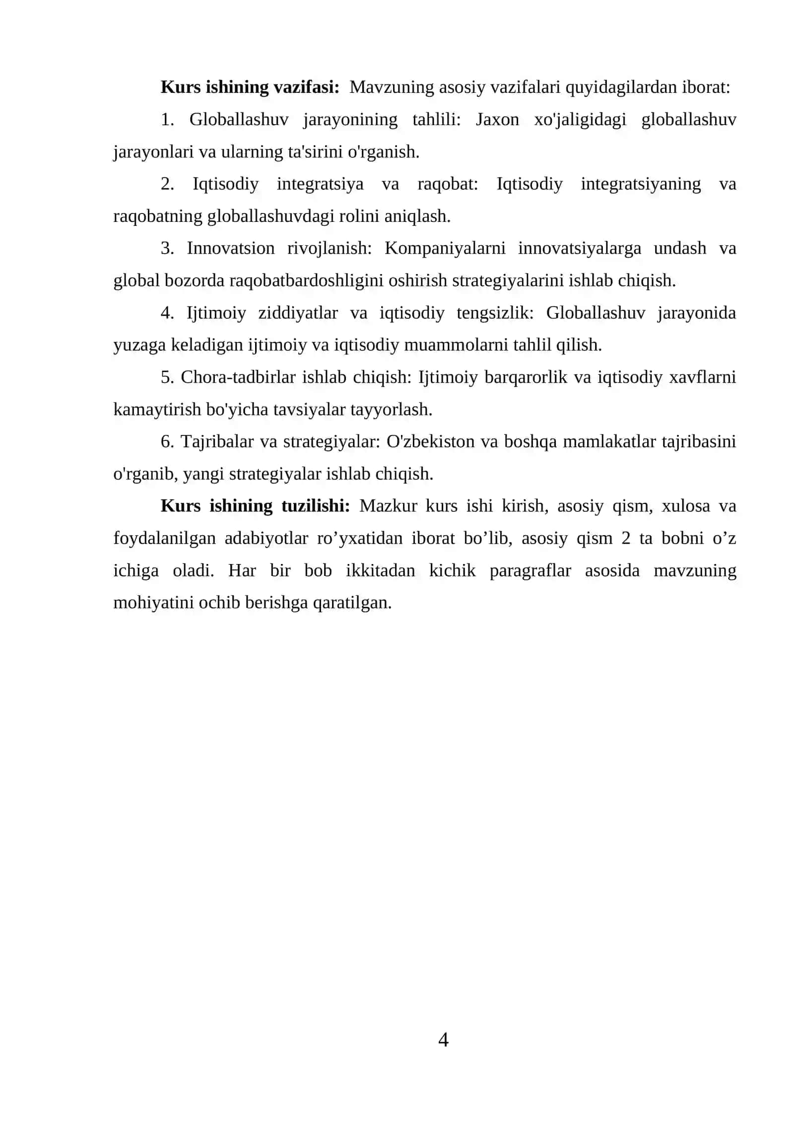 JAXON XO'JALIGINING GLOBALLASHUVI YO'NALISHLARI VA ZIDDIYATLARINING MILLIY IQTISODIYOTGA TA'SIRI 4