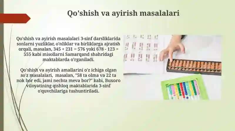 3-sinf matematika darsliklarini misol va masalalarini ishlash 4