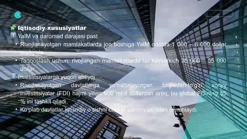 Rivojlanayotgan mamlakatlar xalqaro iqtisodiy munosabatlar tizimida 4