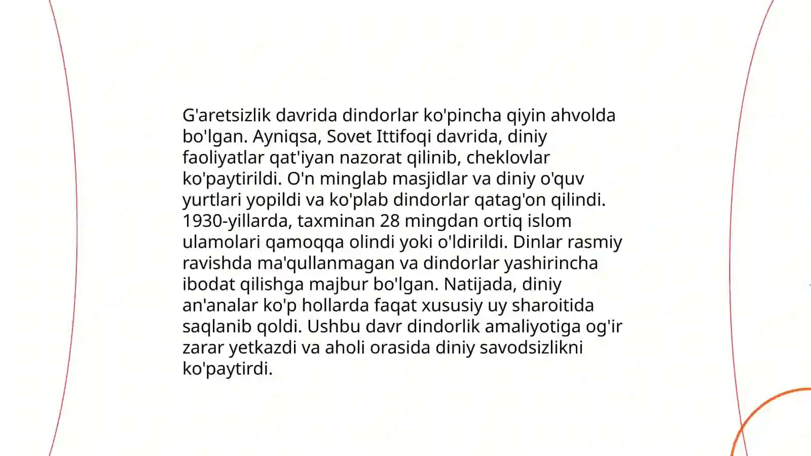 G'aresizlik jillarinda Qurannin ozbek tiline awdarma etiliwi ham tusindiriwleri 4
