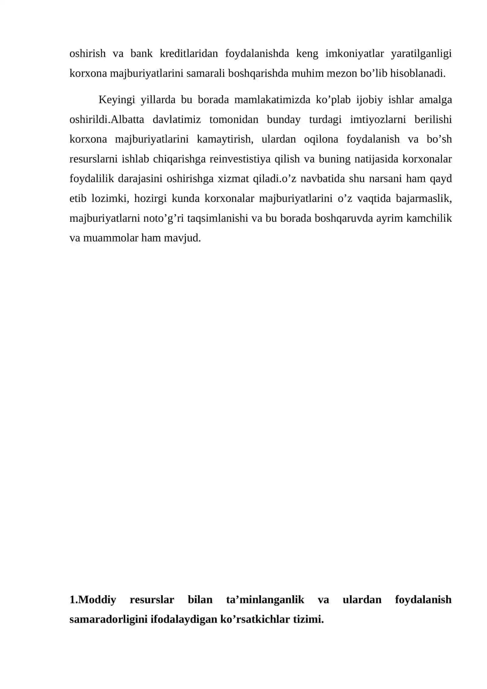 Korxonaning moddiy resurslar bilan ta'minlanganlik tahlili 4