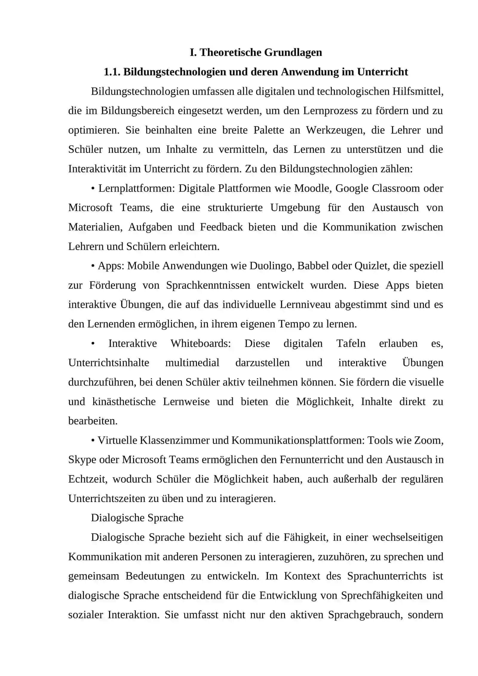 DIE BEDEUTUNG VON BILDUNGSTECHNOLOGIEN FÜR DIE ENTWICKLUNG DER MÜNDLICHEN REDE VON SCHÜLERN DER SEKUNDARSCHULE.(AM BEISPIEL VON SCHÜLERN DER STUFE B1 ) 4