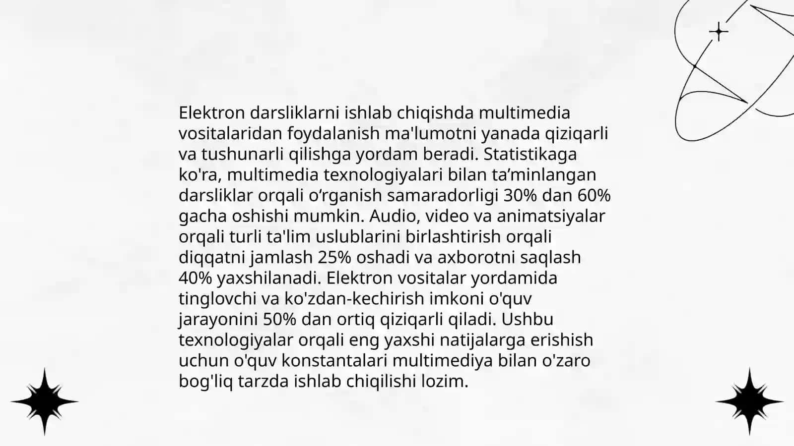 Elektron darsliklar yaratish masalalari 4
