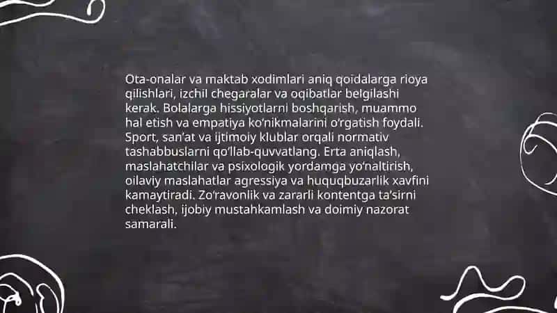 Xulq atvor boʻyicha maslahat 4