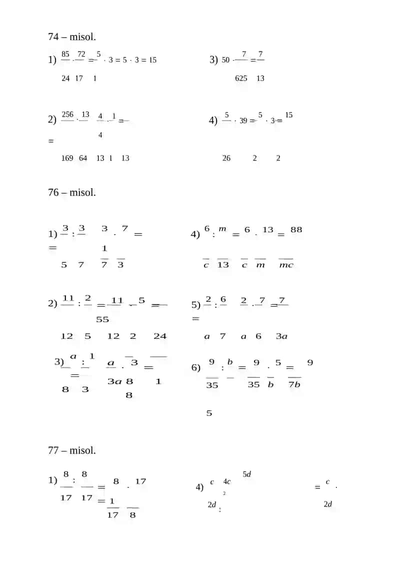 Algebraik kasrlarni ko’paytirish va bo’lish 4