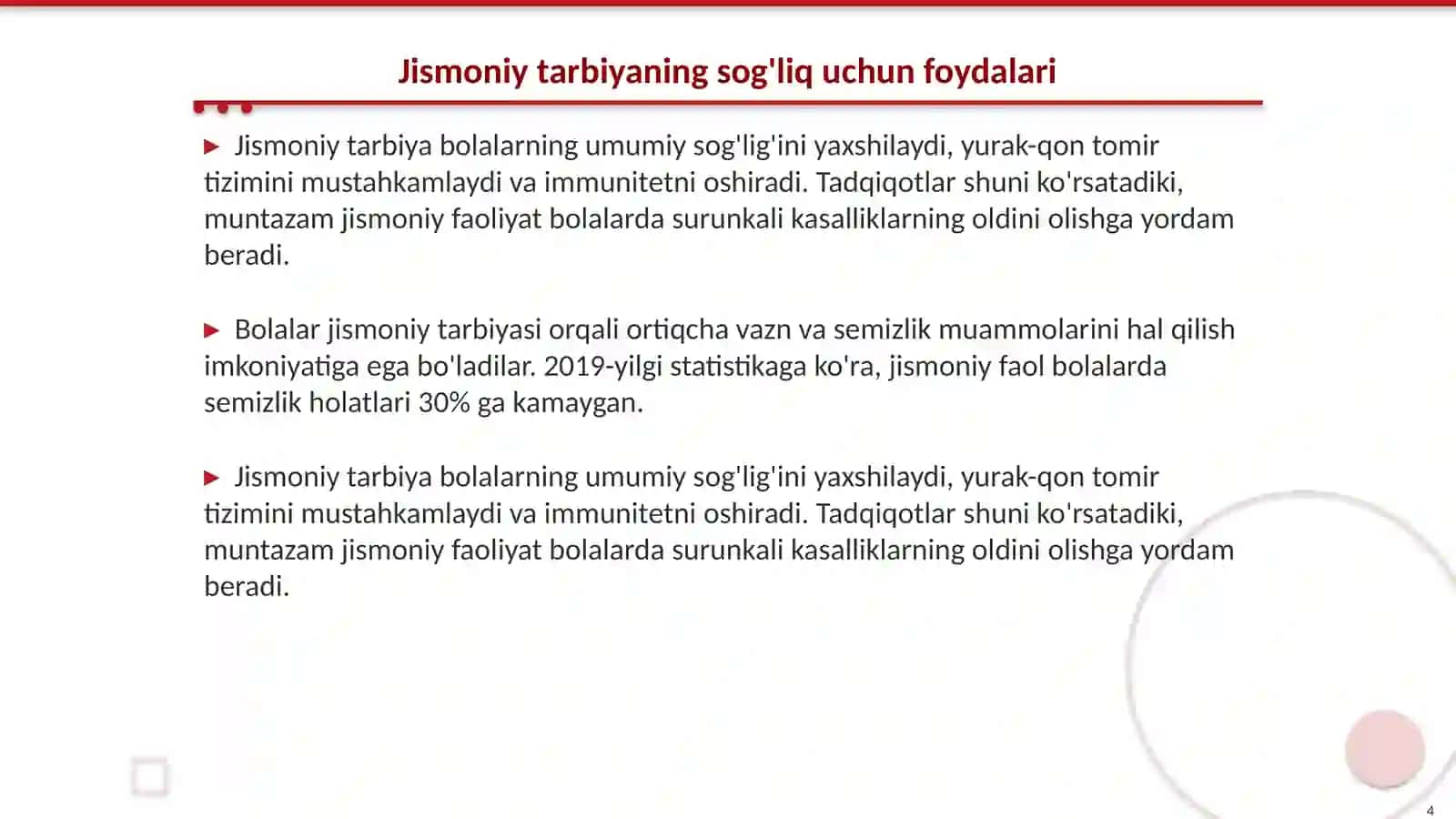 Maktab yoshidagi bolalar jismoniy tarbiyasi 4